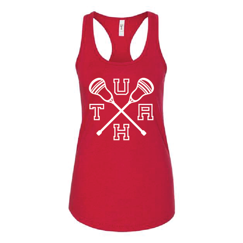 Clearance Womens Red Tank - Utah Lacrosse Stick - Small