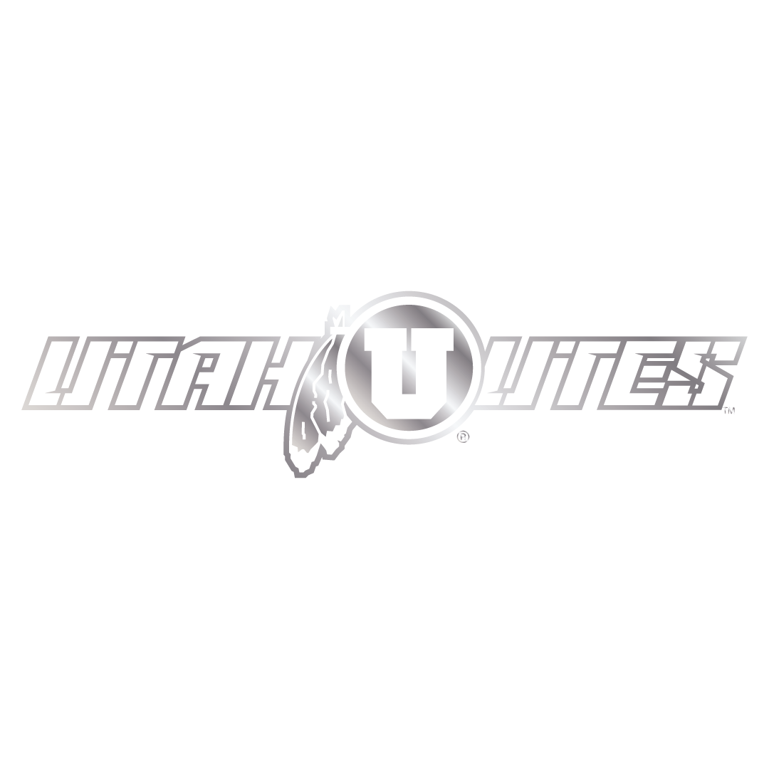Chrome Utah Utes w/Circle and Feather 8" Decal