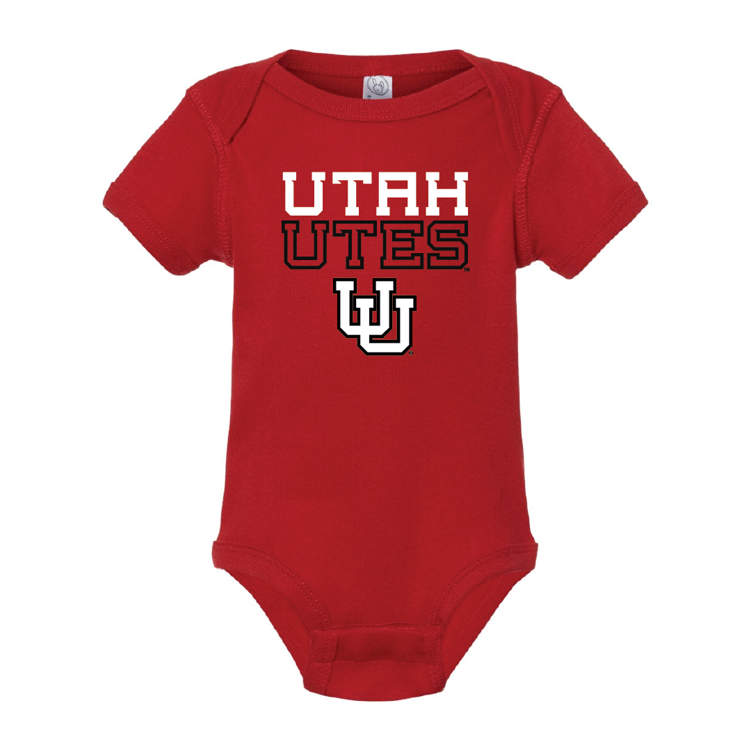 Utah Utes Stacked w/UU Onesie