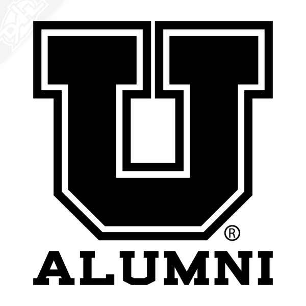 Alumni - Block U Outline Vinyl Decal