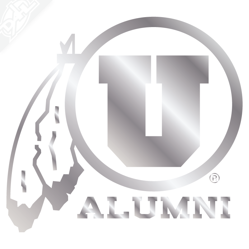 Alumni - Circle and Feather Vinyl Decal