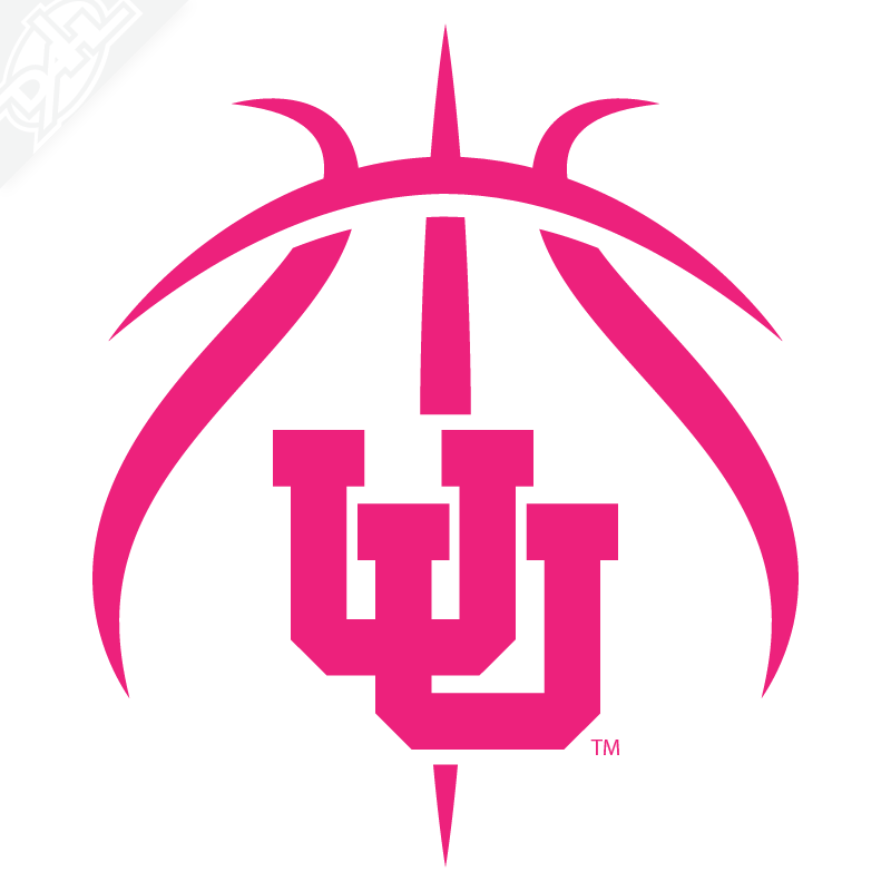 Interlocking U Basketball Vinyl Decal