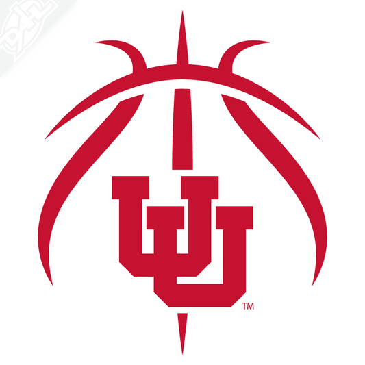 Interlocking U Basketball Vinyl Decal