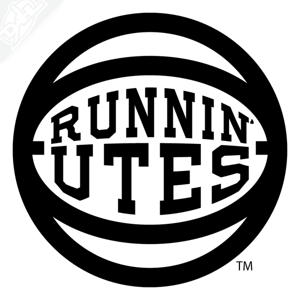 Retro Runnin' Utes Basketball Vinyl Decal