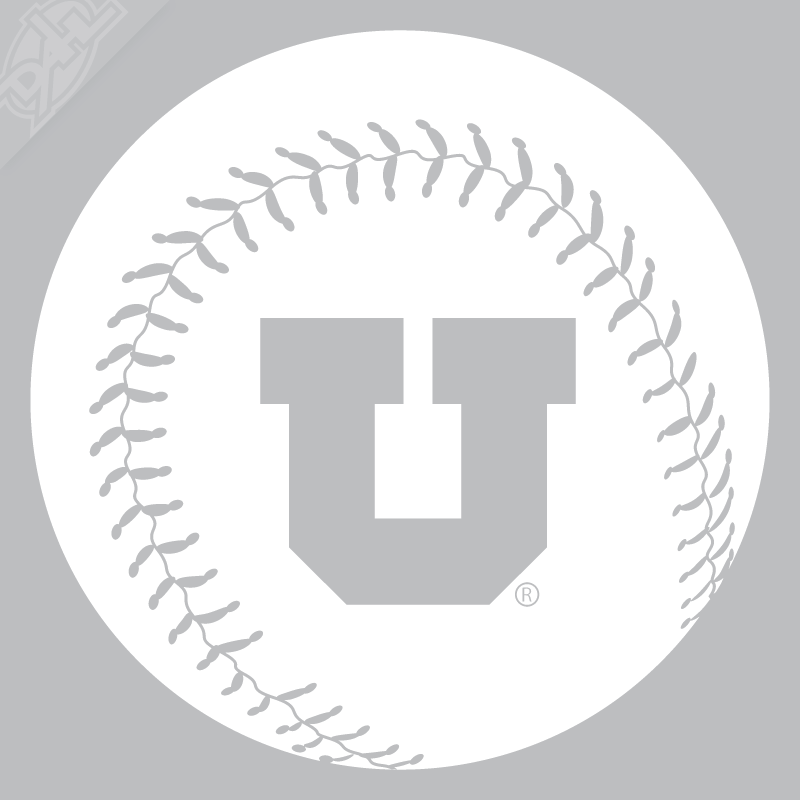 Block U Baseball Vinyl Decal