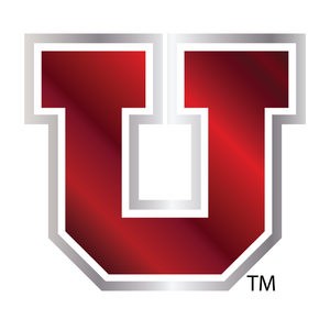 Block U Outline 2 Color Chrome Vinyl Decal