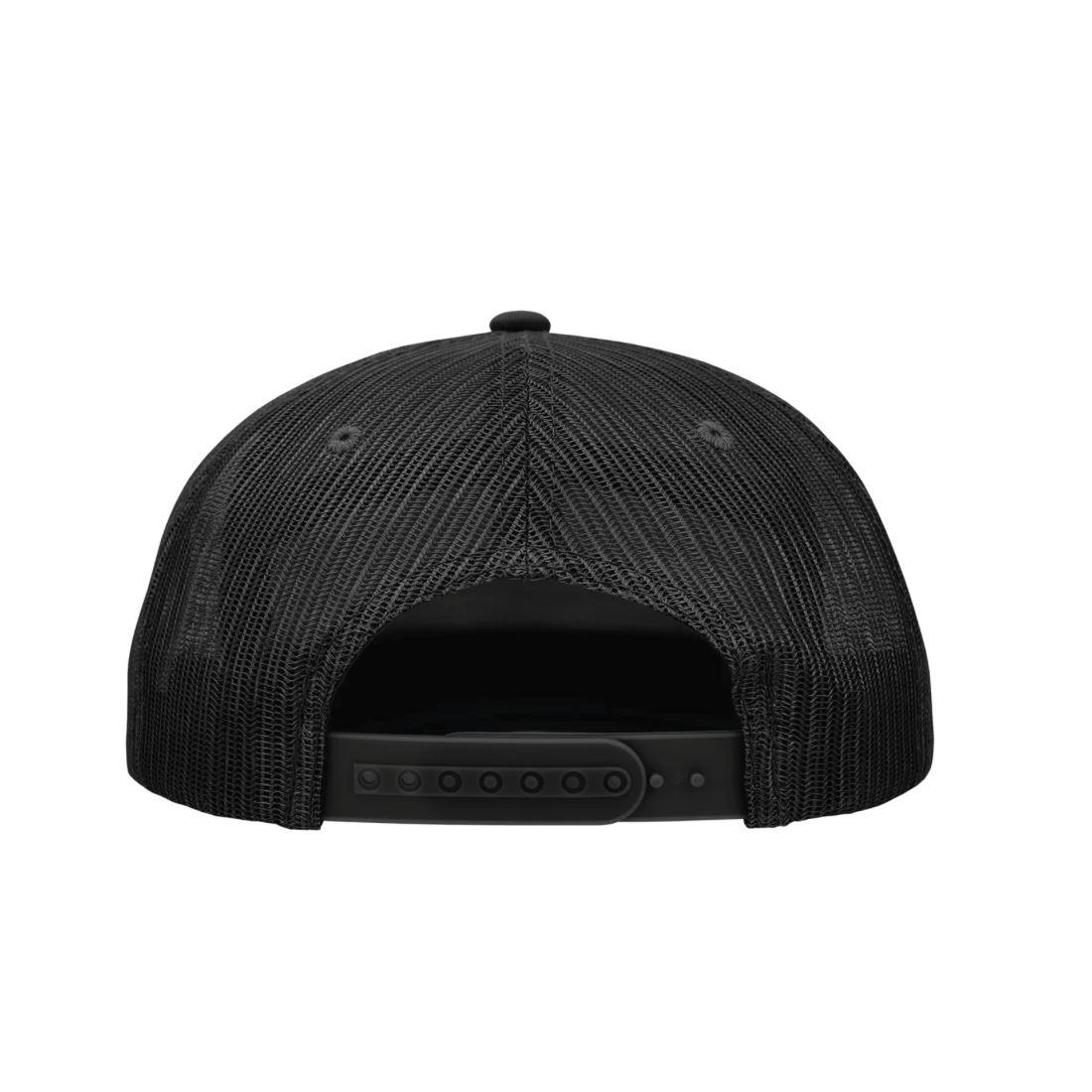 Black 7 Panel Trucker Hat