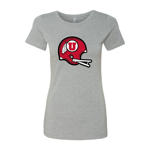 Circle and Feather Throwback Helmet Womens T-Shirt