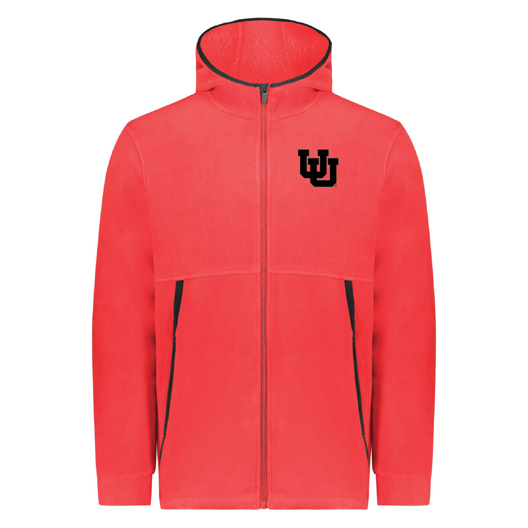 Mens Red Chill Fleece Full Zip Hoodie