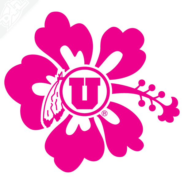 Flower - Circle and Feather Vinyl Decal