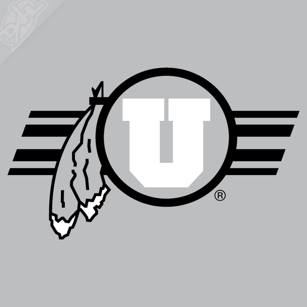 Circle and Feather Utah Stripe 2 Color Vinyl Decal