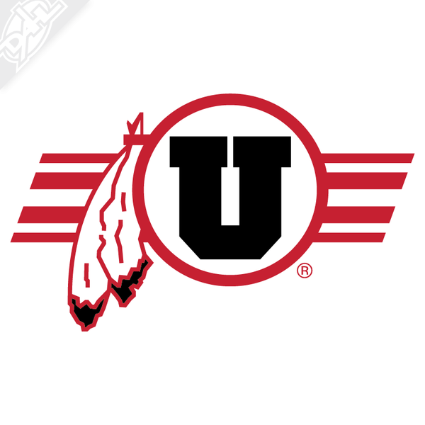 Circle and Feather Utah Stripe 2 Color Vinyl Decal