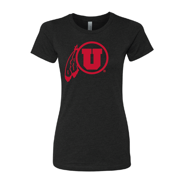 Circle and Feather - Single Color - Womens T-Shirt