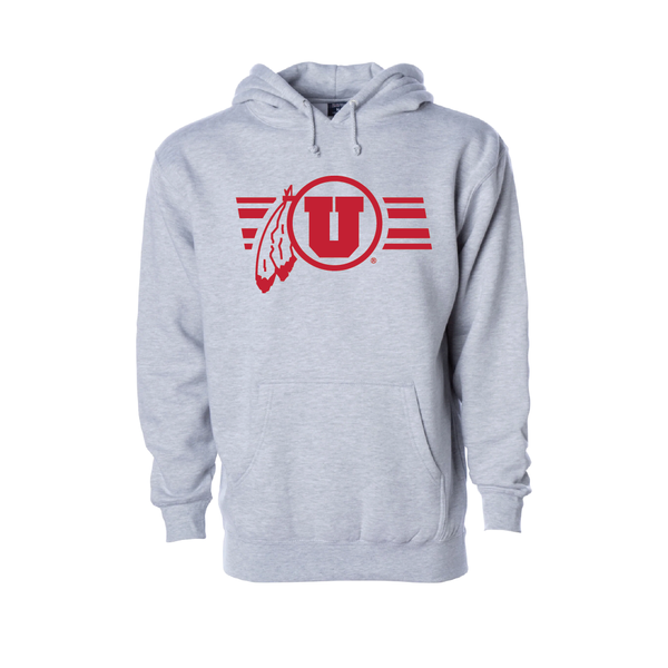 Circle and Feather - Utah Stripe - Single Color  Embroidered Hoodie