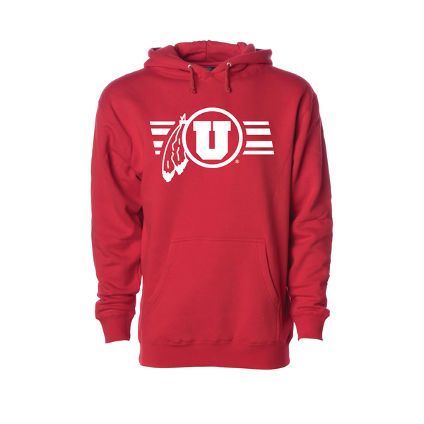 Circle and Feather - Utah Stripe - Single Color  Embroidered Hoodie