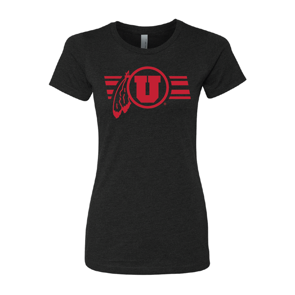 Circle and Feather - Utah Stripe - Single Color Womens T-Shirt