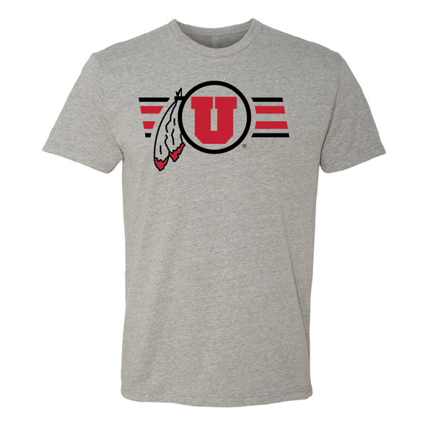 Circle and Feather W/Utah Stripe Mens T-Shirt