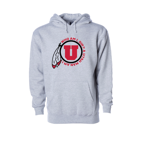 Circle and Feather Utah Man Embroidered Hoodie