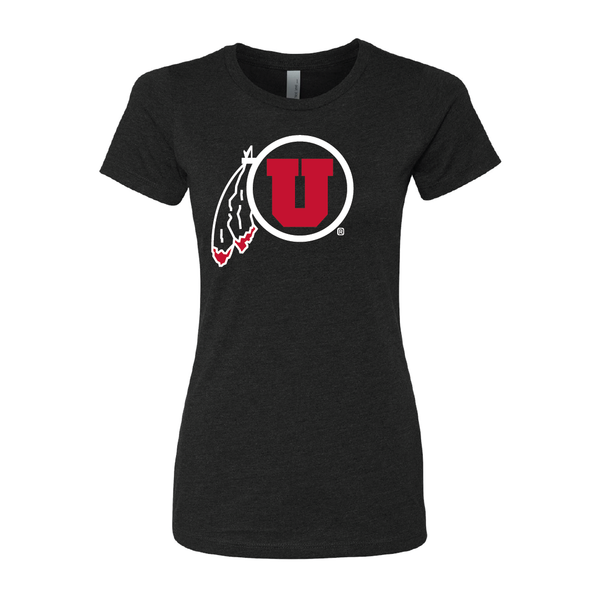 Circle and Feather Womens T-Shirt