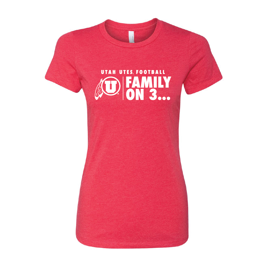 Family on 3 - Circle and Feather Womens T-Shirt