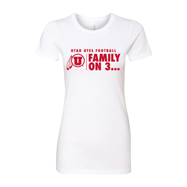 Family on 3 - Circle and Feather Womens T-Shirt