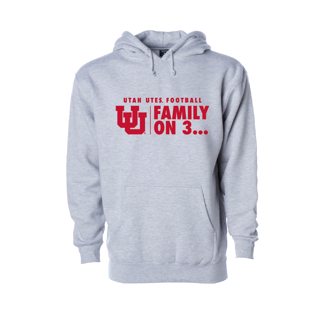 Family on 3 - Interlocking UU  Embroidered Hoodie