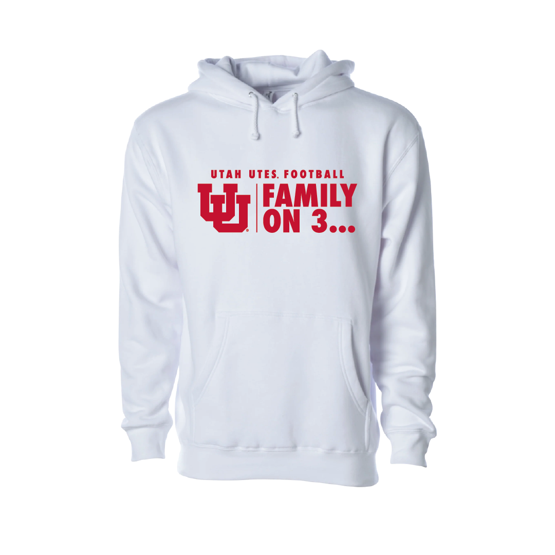 Family on 3 - Interlocking UU  Embroidered Hoodie