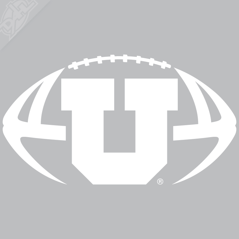 Block U Football Vinyl Decal