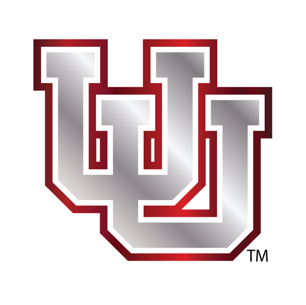 Interlocking UU - Outline 2 Color Chrome Vinyl Decal