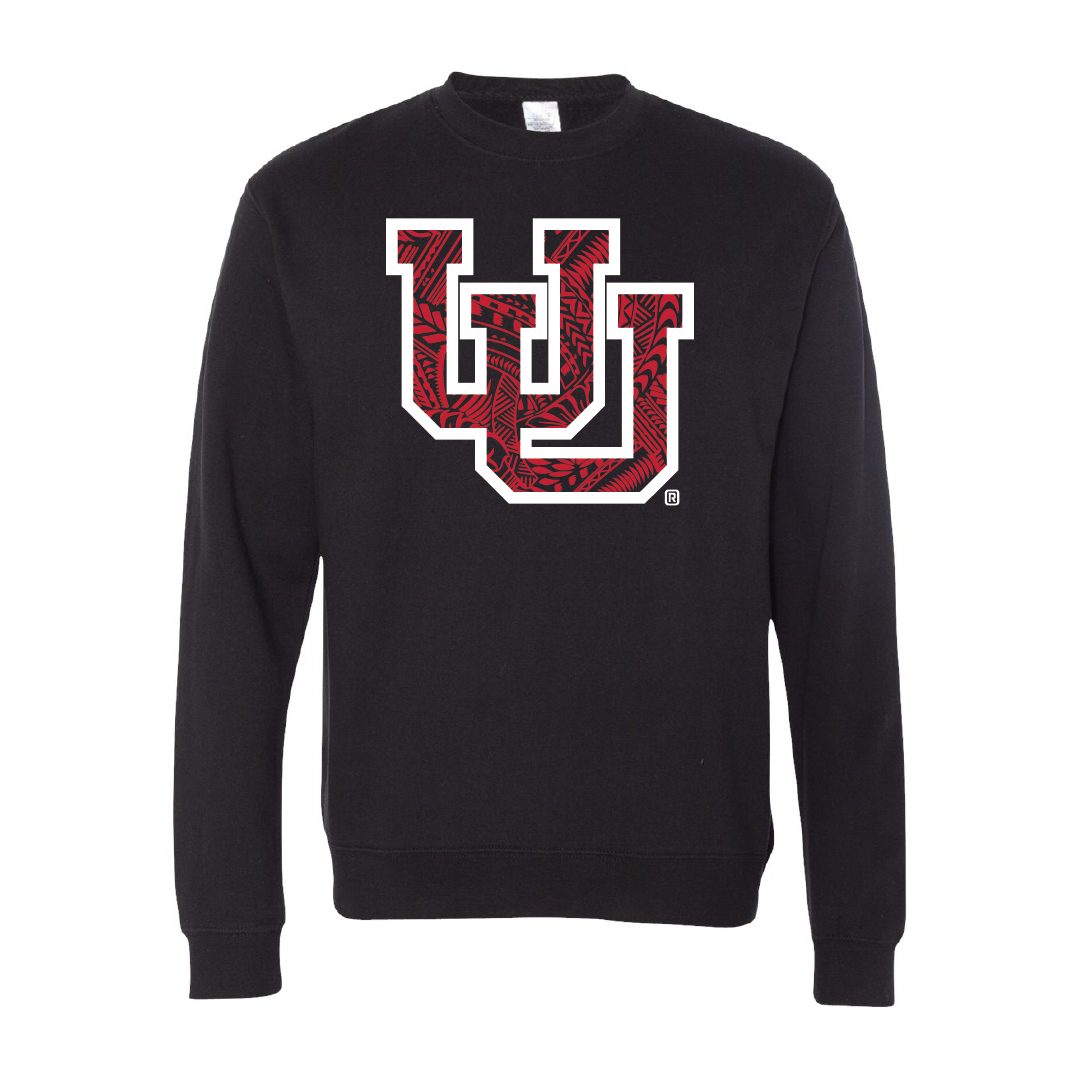 Interlocking UU - Poly Design Embroidered Crew Neck Sweatshirt