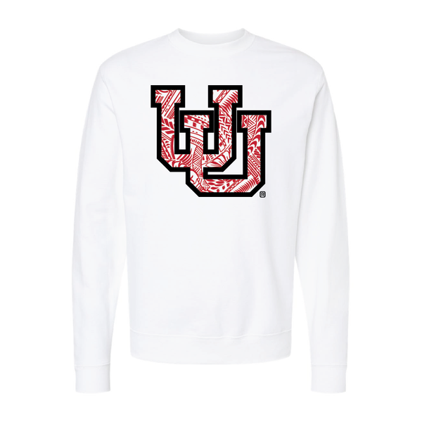 Interlocking UU - Poly Design Embroidered Crew Neck Sweatshirt