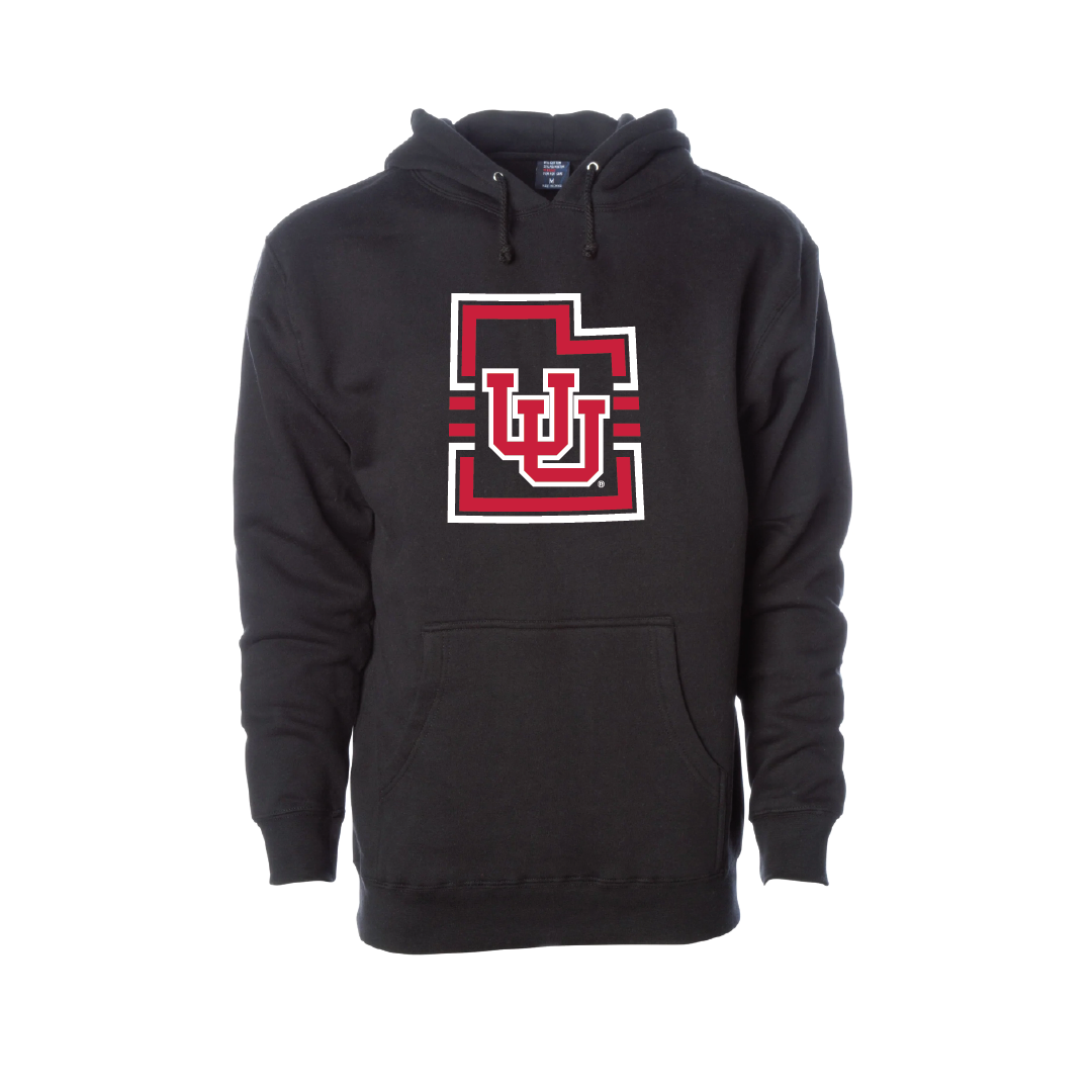 Interlocking UU - State W/Utah Stripe  Embroidered Hoodie