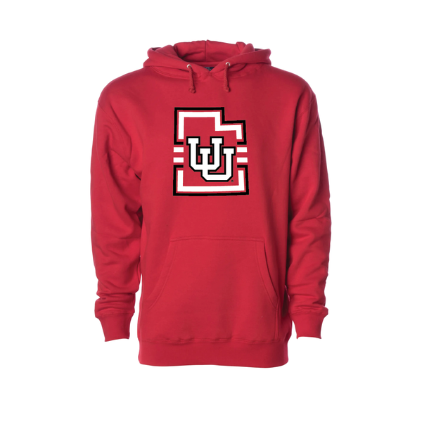 Interlocking UU - State W/Utah Stripe  Embroidered Hoodie