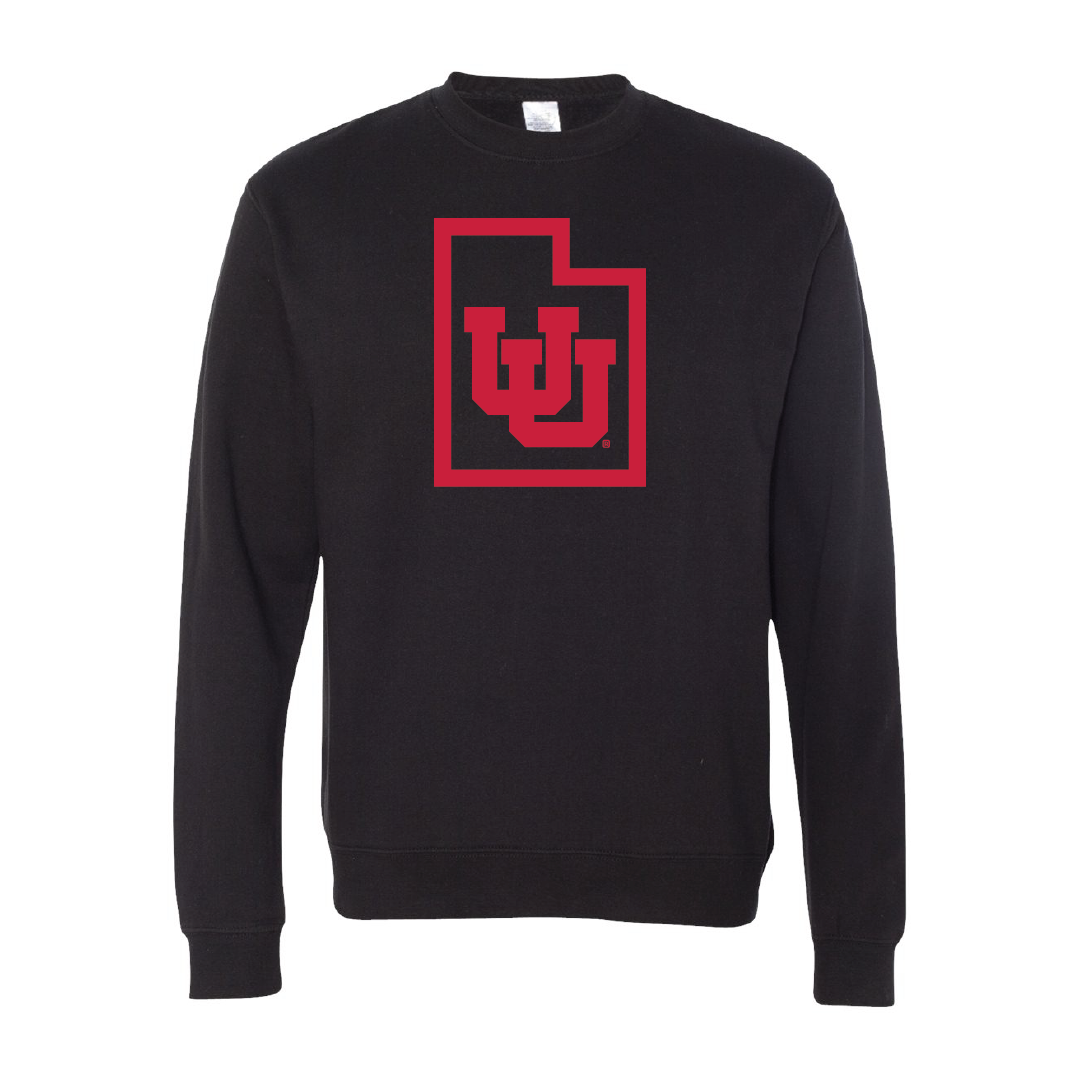 Interlocking UU - State Outline Embroidered Crew Neck Sweatshirt