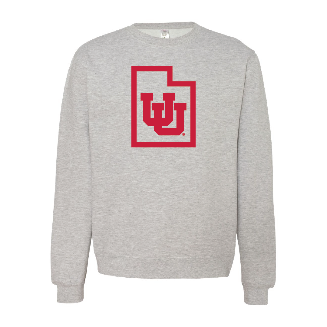 Interlocking UU - State Outline Embroidered Crew Neck Sweatshirt