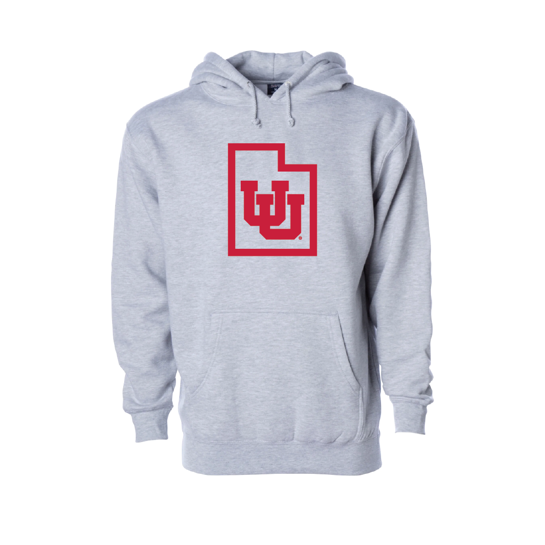 Interlocking UU - State Outline  Embroidered Hoodie