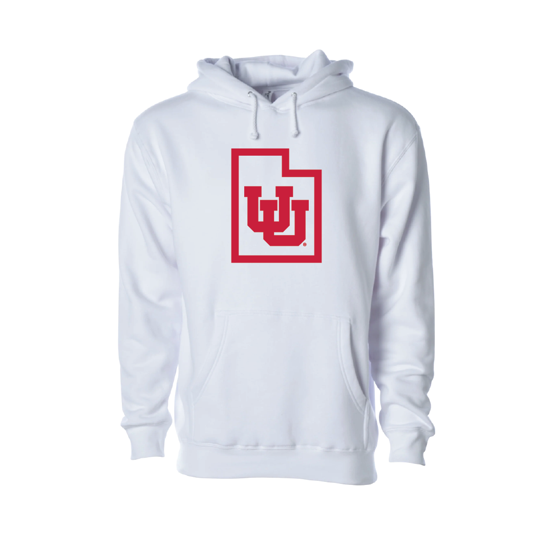 Interlocking UU - State Outline  Embroidered Hoodie