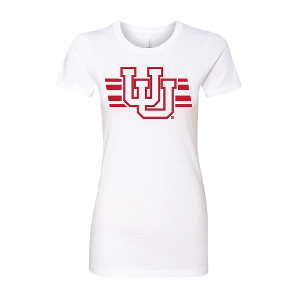 Interlocking UU - Utah Stripe - Singlecolor Womens T-Shirt