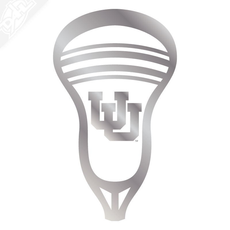 Interlocking UU Lacrosse Head Vinyl Decal