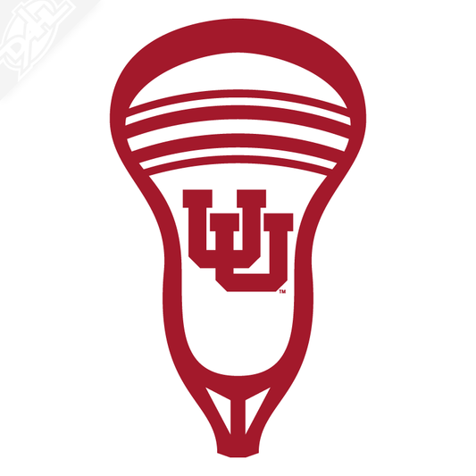 Interlocking UU Lacrosse Head Vinyl Decal