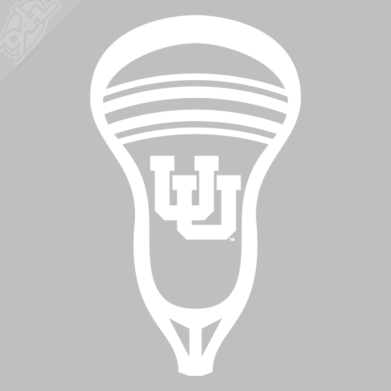 Interlocking UU Lacrosse Head Vinyl Decal