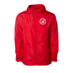 Red Utah Social Open Unisex Lightweight Windbreaker Full-Zip Jacket