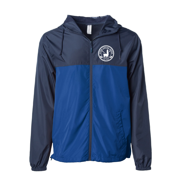 Blue Utah Social Open Unisex Lightweight Windbreaker Full-Zip Jacket