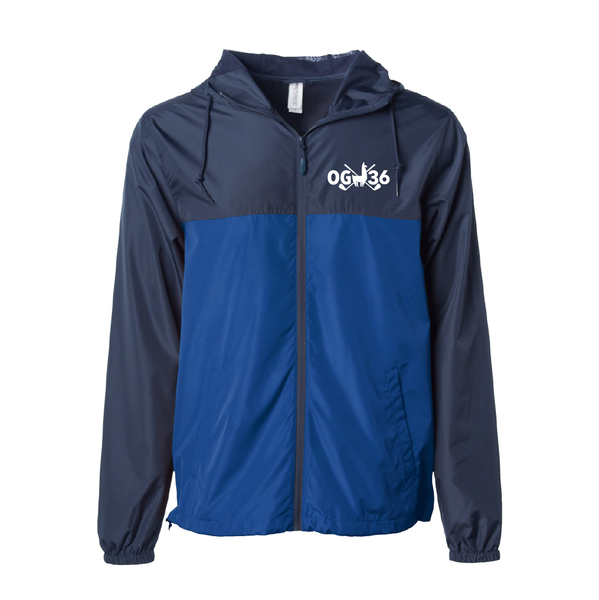 Blue Utah Social Open Unisex Lightweight Windbreaker Full-Zip Jacket