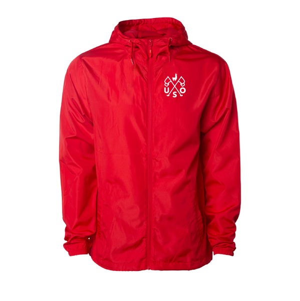 Red Utah Social Open Unisex Lightweight Windbreaker Full-Zip Jacket