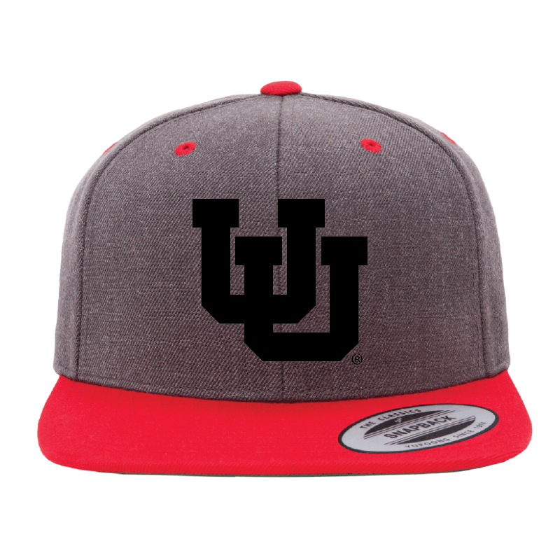 Charcoal W/Red Bill Classic Flat Bill Snapback