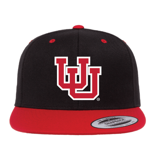 Black W/Red Bill Classic Flat Bill Snapback