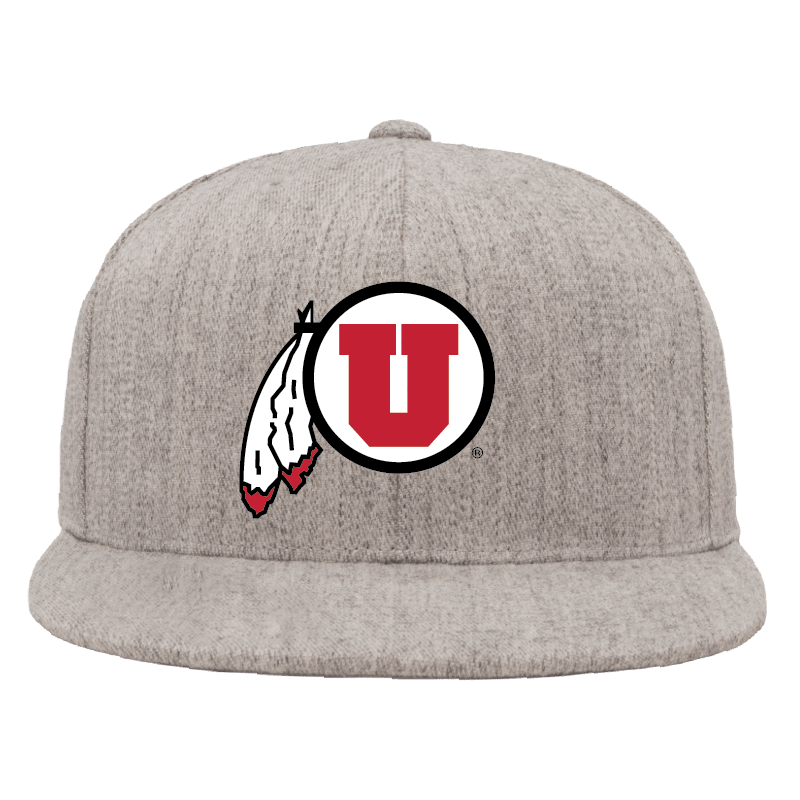 Heather Gray Classic Flat Bill Snapback