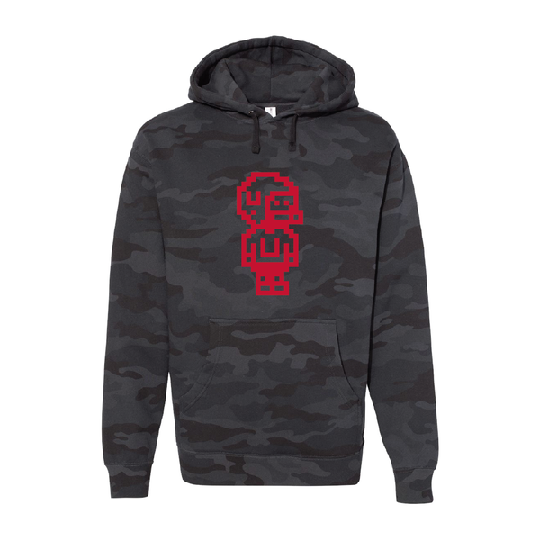 Pixel Football  Embroidered Hoodie