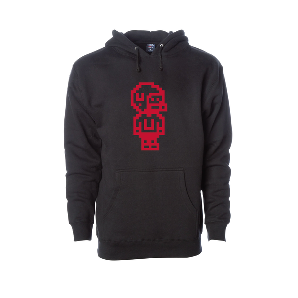 Pixel Football  Embroidered Hoodie